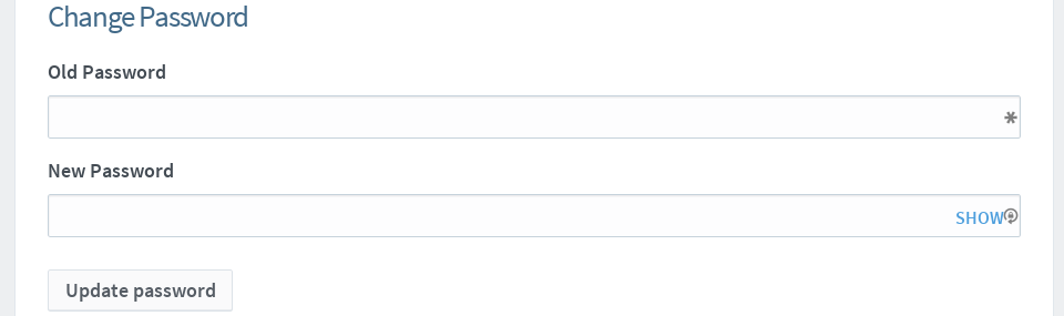 Password input field