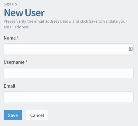 Account signup openid
