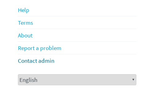 Contact admin link