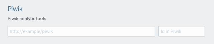 Admin settings piwik