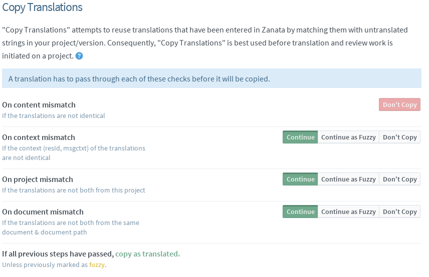Copy trans permissive options