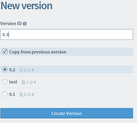 Copy version