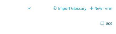 More action in glossary page
