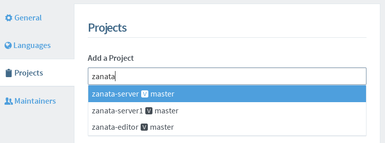 Groups Projects Settings tab