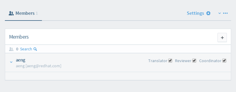 Language members tab
