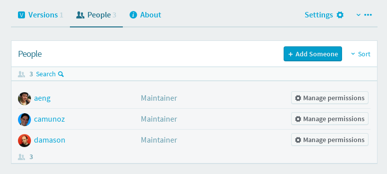 project people tab
